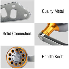 Close-up of gold handle knob diameter