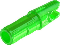 Gold Tip Accu-Lite nock with Flo Green finish shows precise inserts for repeatable accuracy.