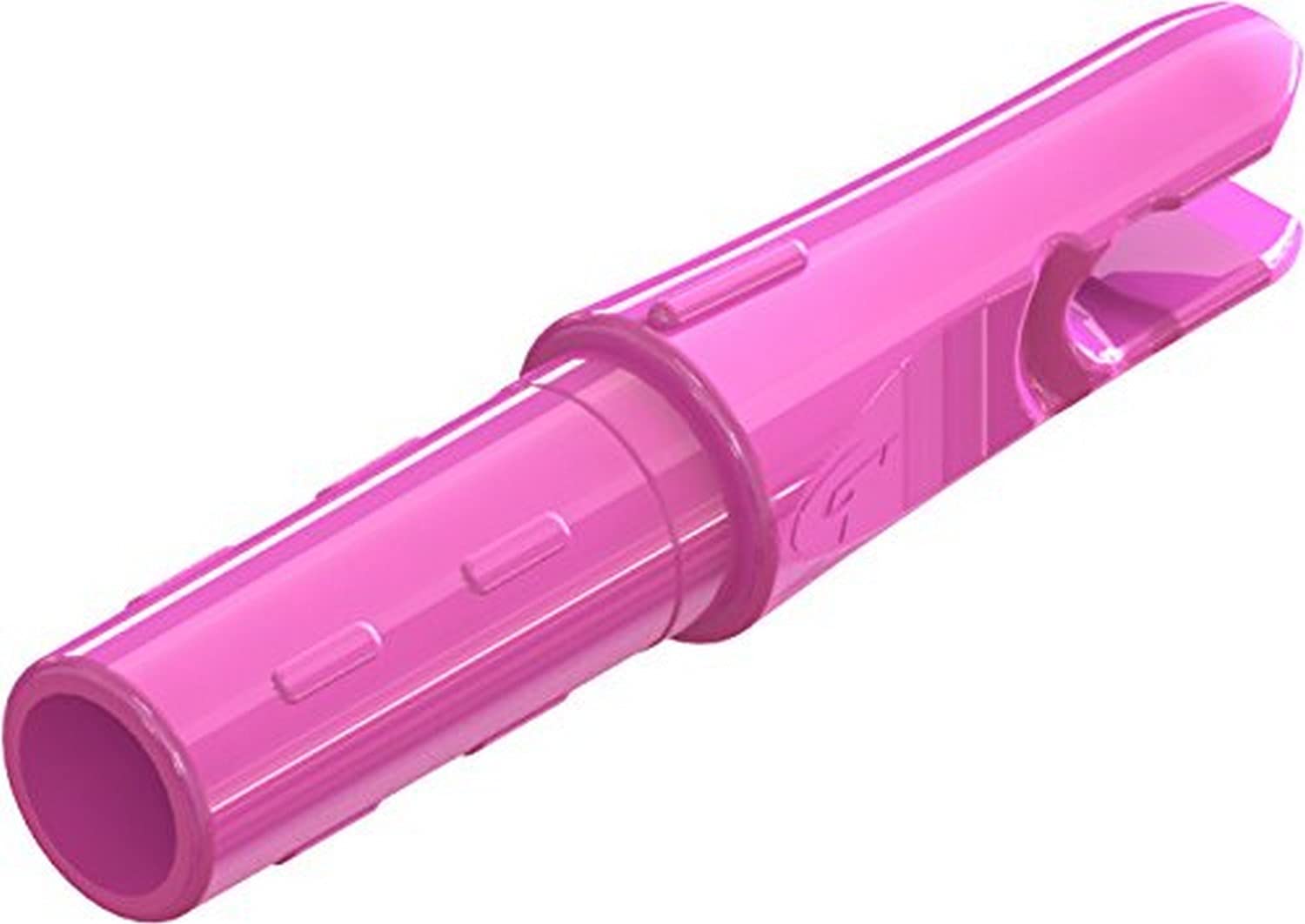 Gold Tip GT Series pink nocks, 12-pack, for high visibility and consistent flight.
