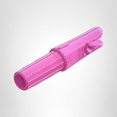 Gold Tip GT Series pink nock close-up highlighting contrast and easy target spotting.