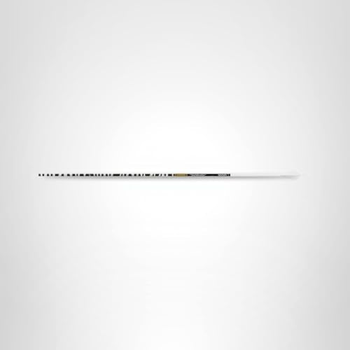 Gold Tip Ted Nugent arrows in white pack of 6 with zebra pattern for quick range identification and reliability.