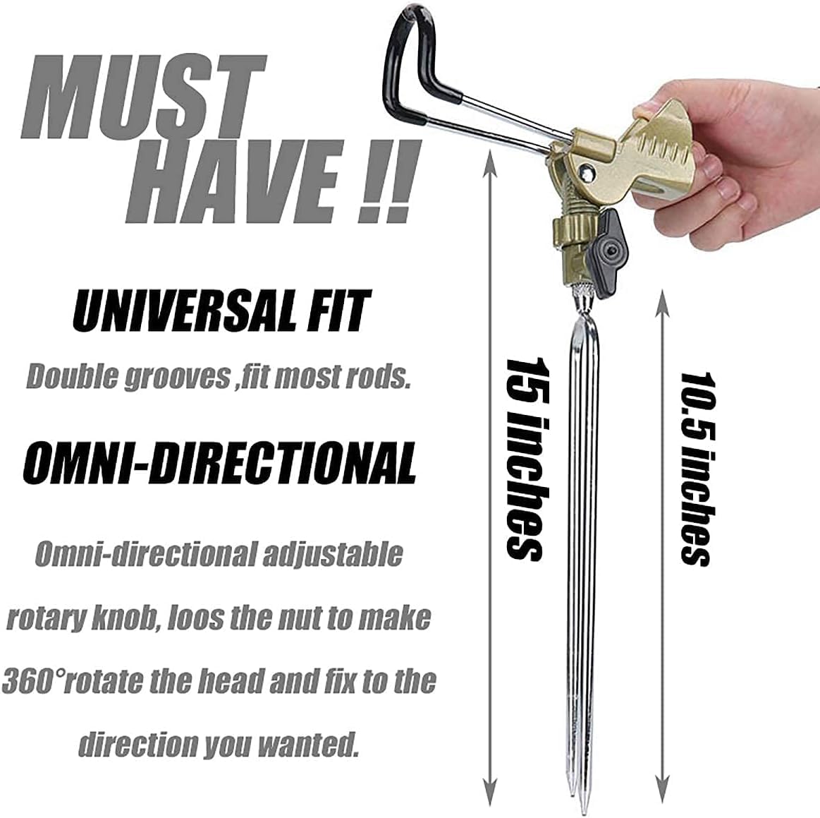 Detachable stake for easy carrying and storage