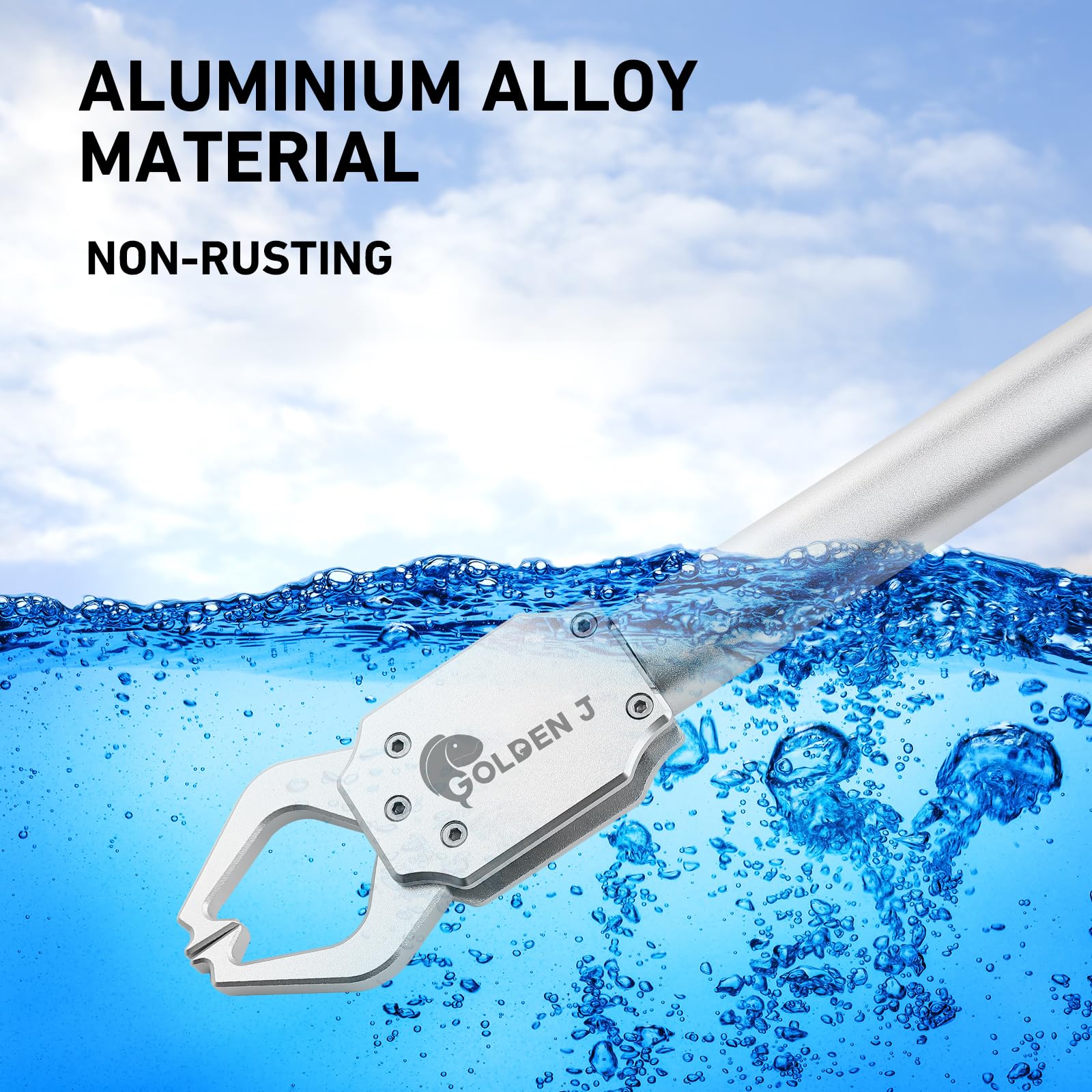GOLDEN J 16in fish lip gripper anti-escape push rod reduces loss risk during fights