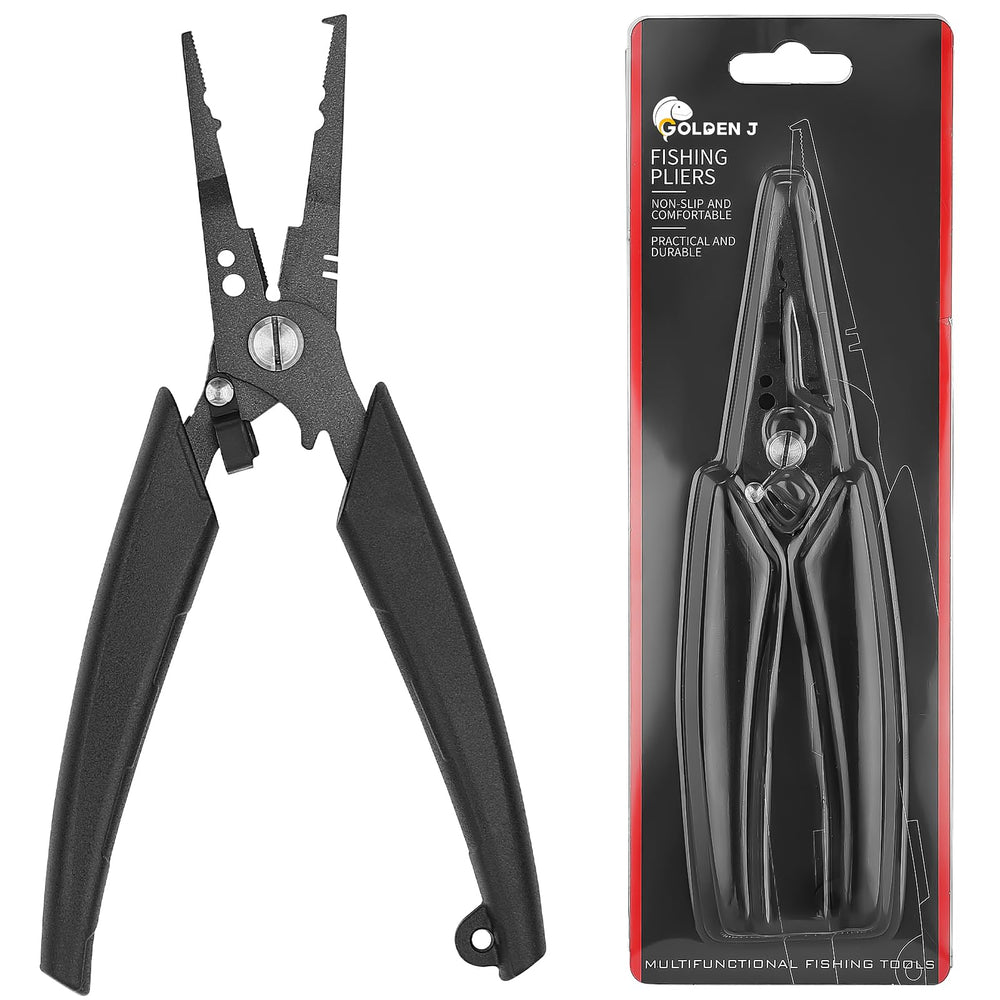 Golden J Teflon fishing pliers front view