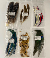 Golden rooster feather tippet for flies