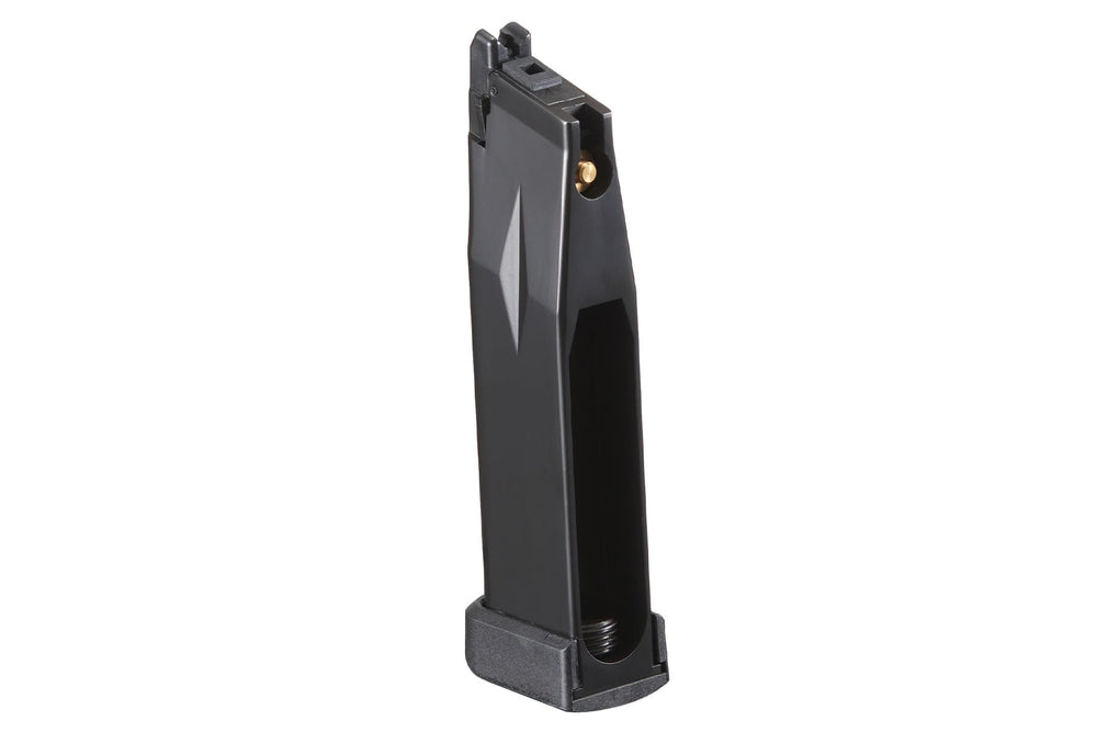 GoldenBall KLI HI-CAPA 6mm magazine showing CO2 compatibility for steady power.