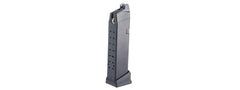 GoldenBall Poseidon green gas magazine with extended baseplate for better grip during reloads.