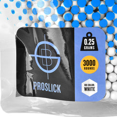 Close-up of GoldenBall ProSlick BBs highlighting the polished seamless surface for accuracy.