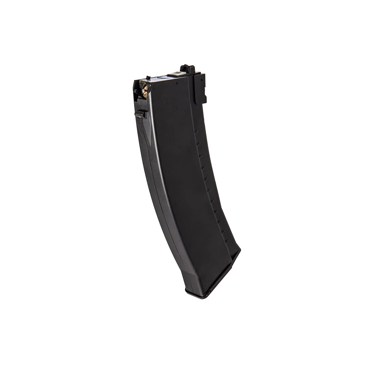 GoldenBall Well G74 AK74 CO2 magazine in hand highlighting ergonomic grip and handling.