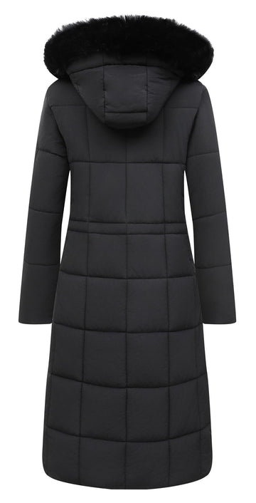 GOLDLADIES winter coat detachable hood highlights versatile styling