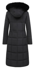GOLDLADIES winter coat detachable hood highlights versatile styling