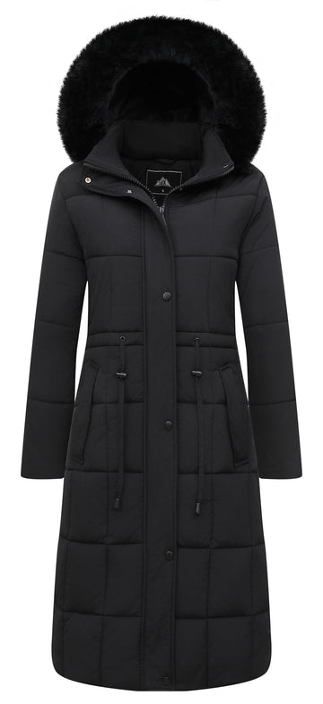 GOLDLADIES winter coat front view shows waterproof warmth for cold commutes