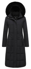 GOLDLADIES winter coat front view shows waterproof warmth for cold commutes