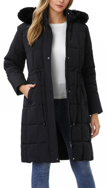 GOLDLADIES winter coat inner thickened fleece lining emphasizes cozy warmth