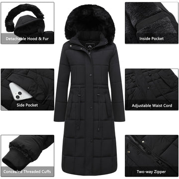 GOLDLADIES winter coat pocket detail reveals generous storage