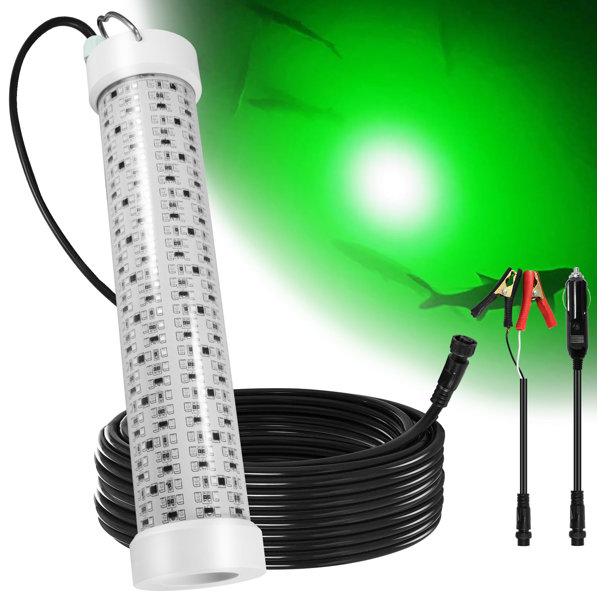 Goldlife 200W green underwater fishing light glowing underwater