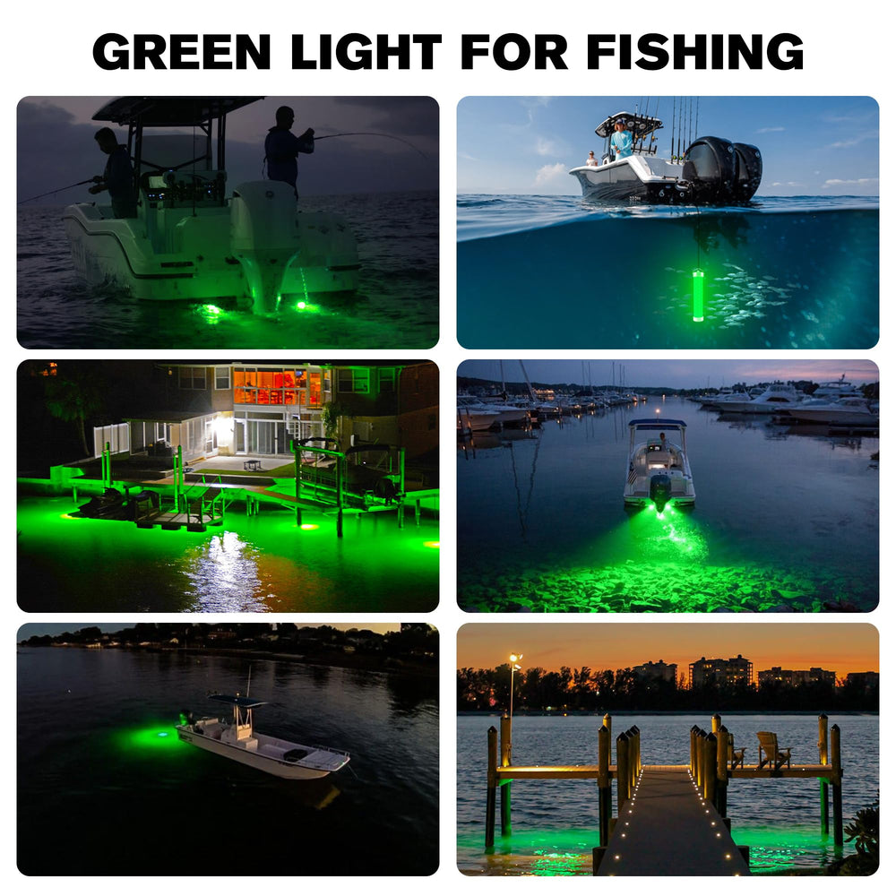 Versatile use for freshwater and saltwater fishing with Goldlife 200W green light