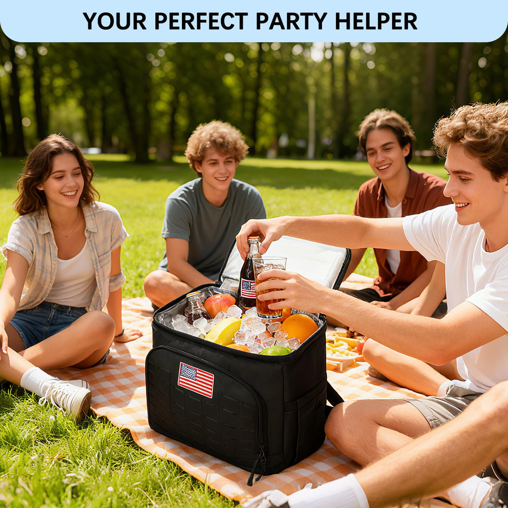Goloni cooler backpack multi-compartments organize food and drinks for easy access.