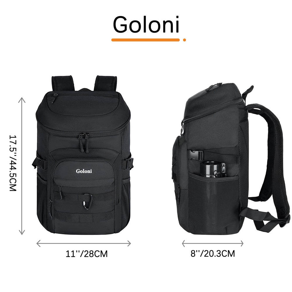 Goloni Upgraded Cooler Backpack 24-cans-inside, organized interior for picnics and meals