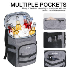 Goloni Upgraded Cooler Backpack 24 Cans waterproof fabric protects gear during rain or splashes