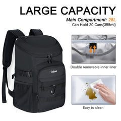 Goloni Upgraded Cooler Backpack side-pocket detail for quick utensil access