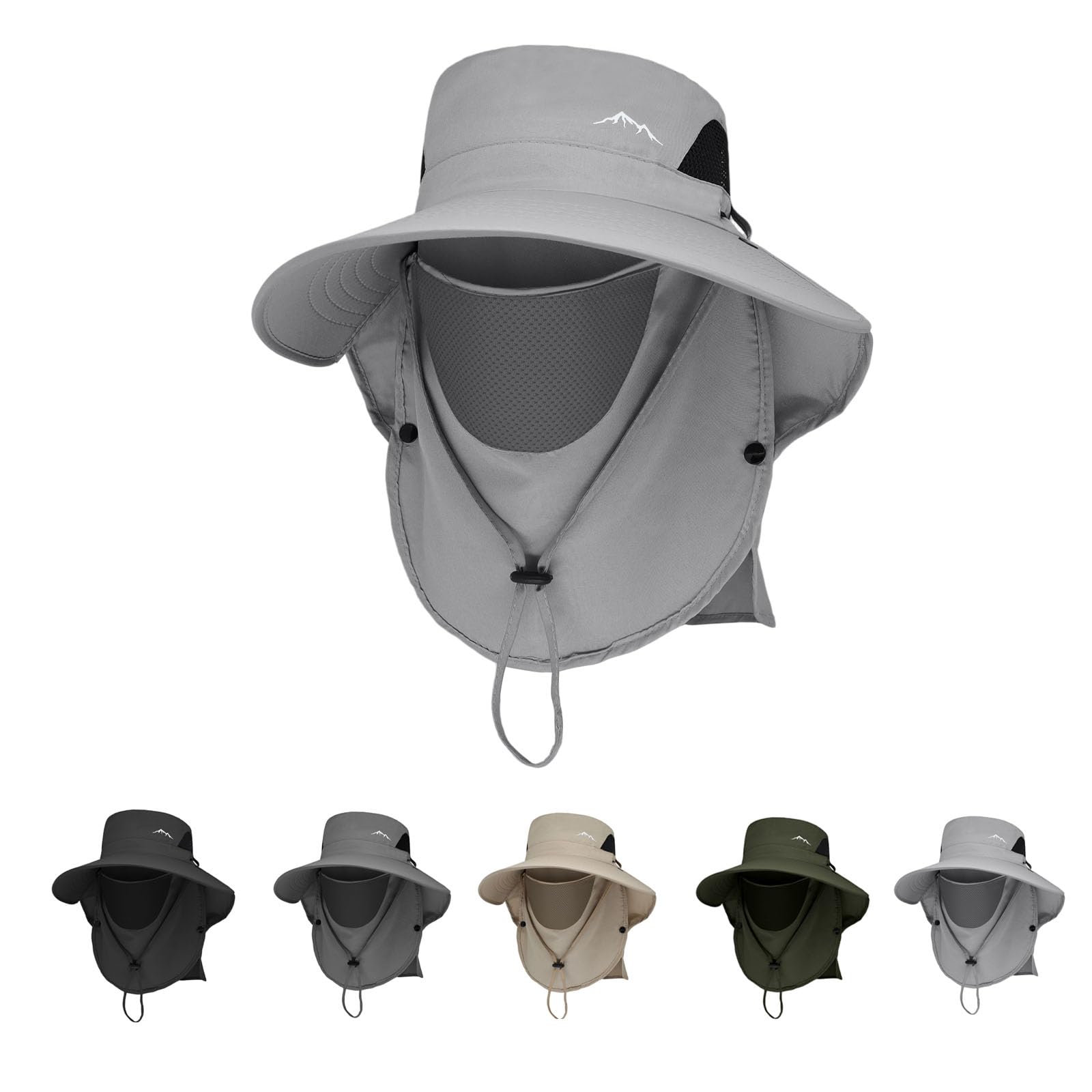 Gomehone men's quick dry bucket hat front view with wide brim for sun shade