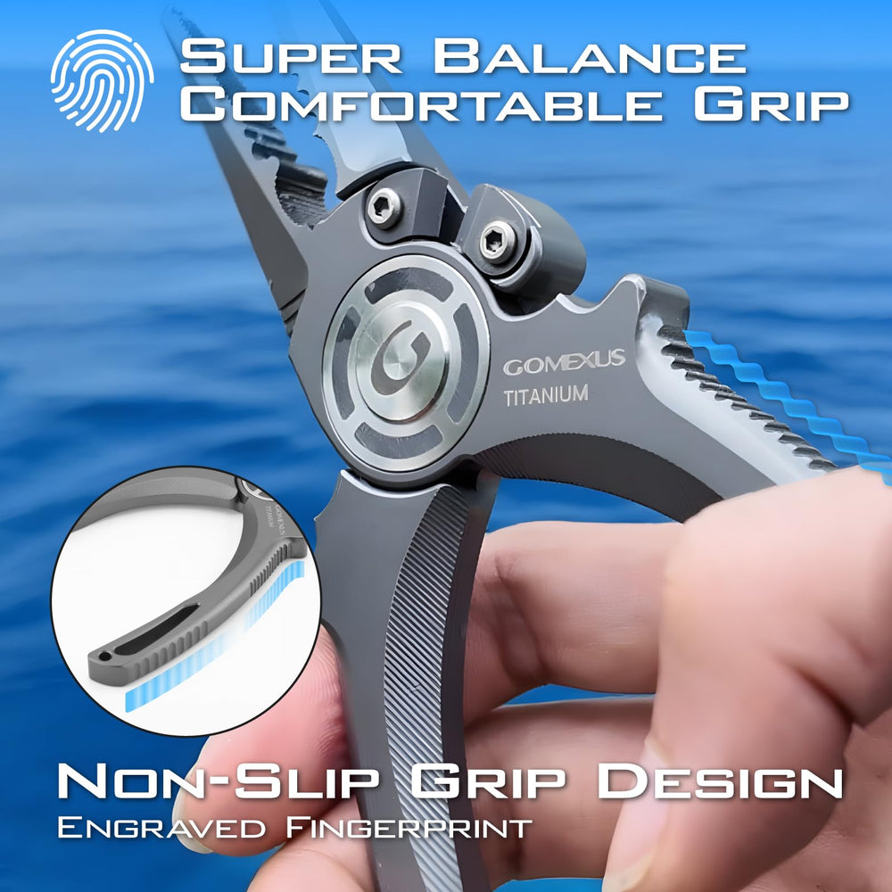 Kevlar lanyard attached to Gomexus 7'' titanium pliers