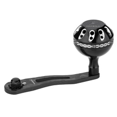 GOMEXUS 85mm carbon fiber power handle for Okuma cold water linecounter reel - top view