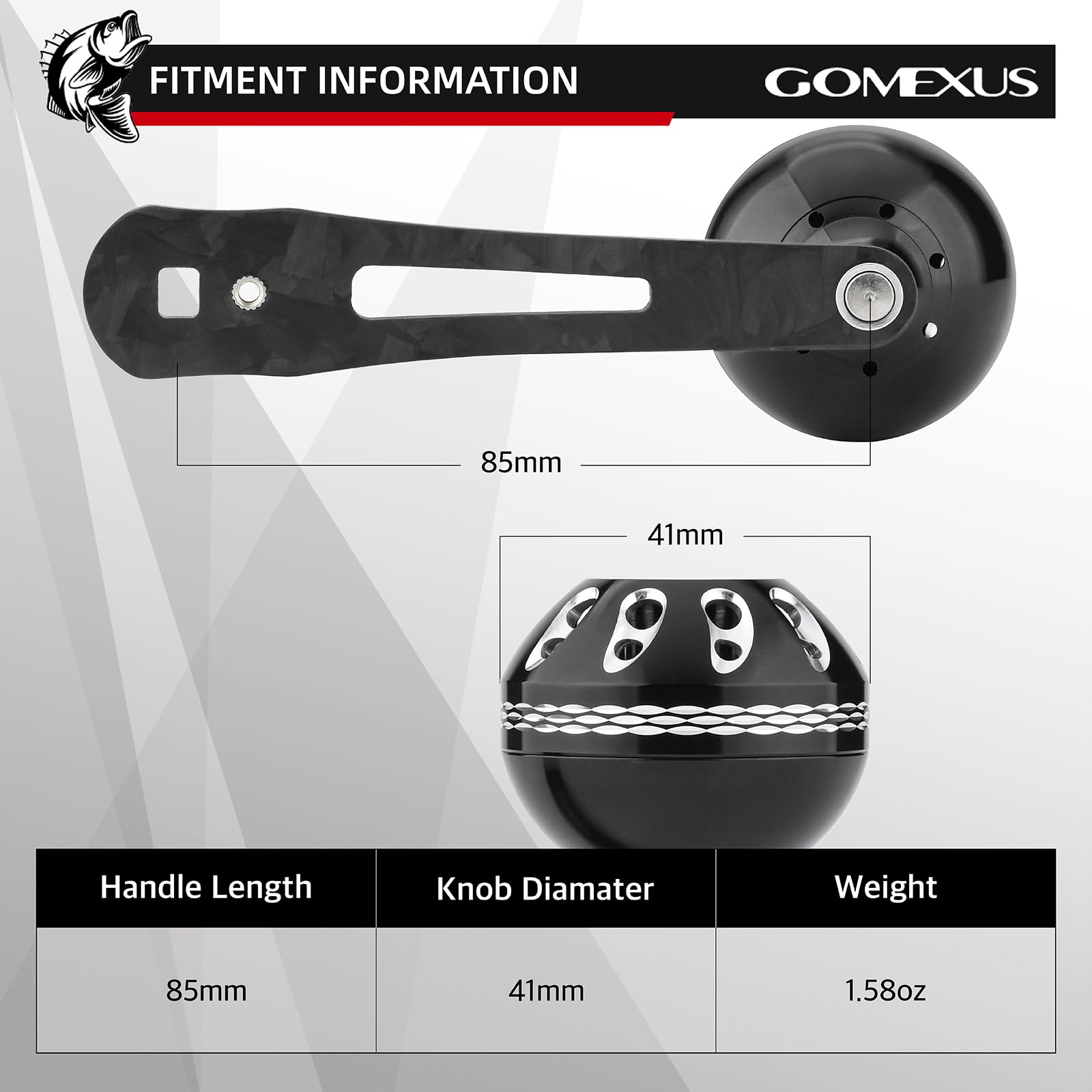 Torque boost thanks to 85mm length and lightweight construction