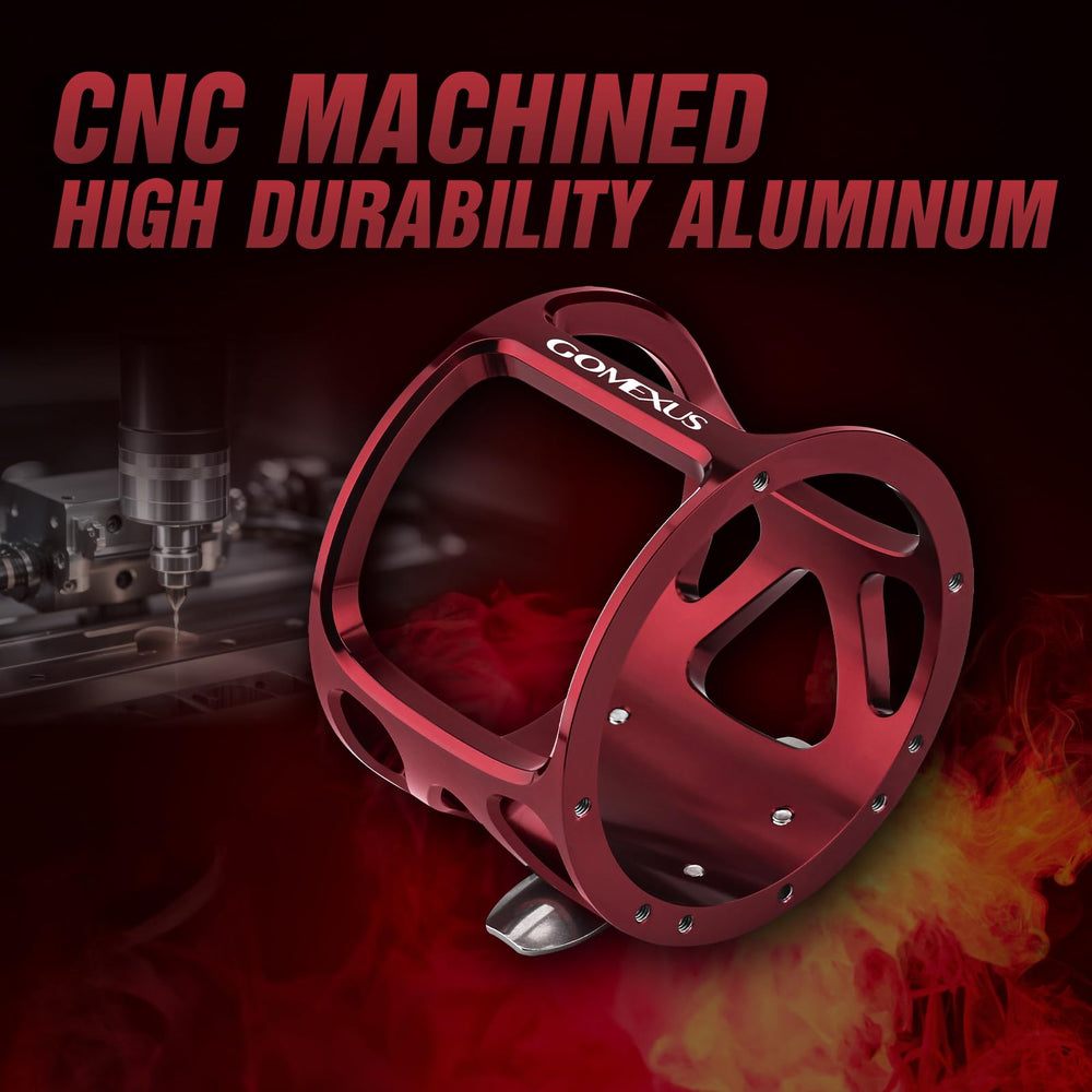 Side view showing CNC-machined aluminum construction