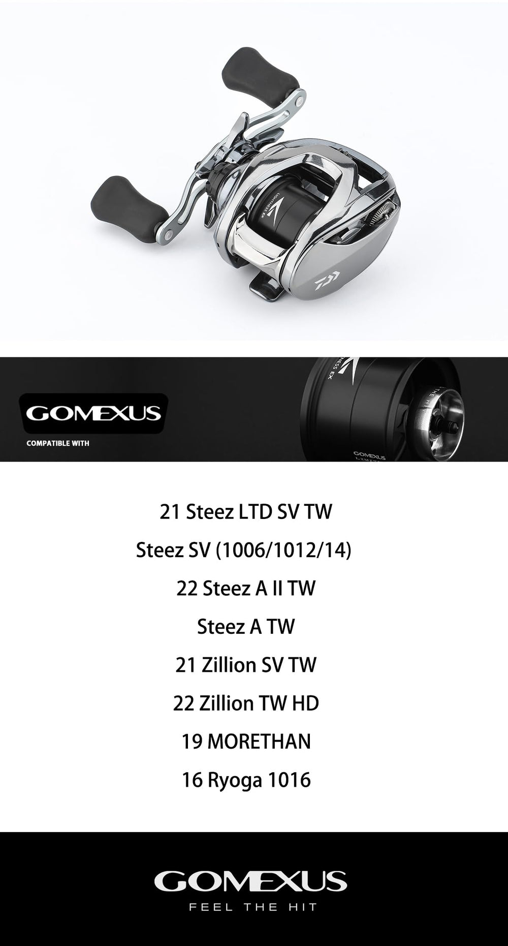 Spool compatible with lures 0.05-0.4 oz (1.5-10 g)