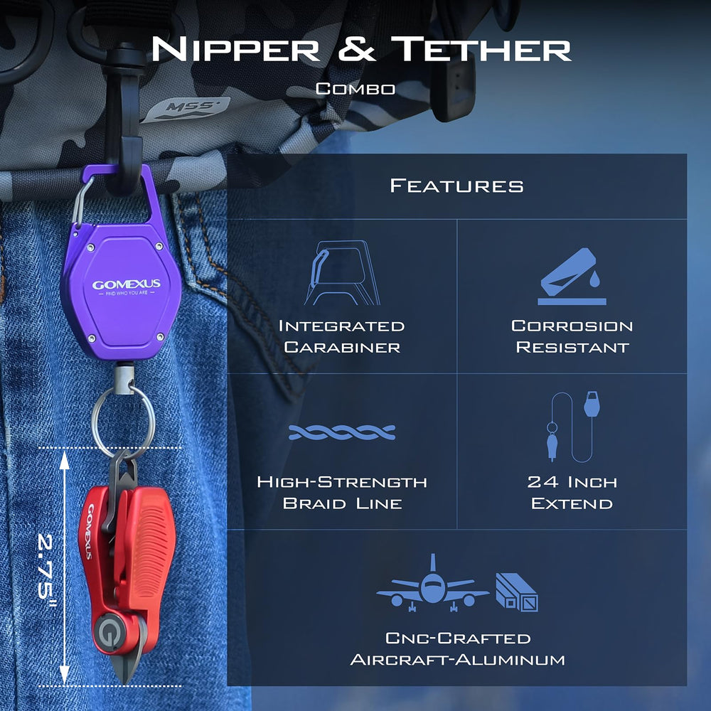 Mountaineering buckle and retractors keeping tools accessible