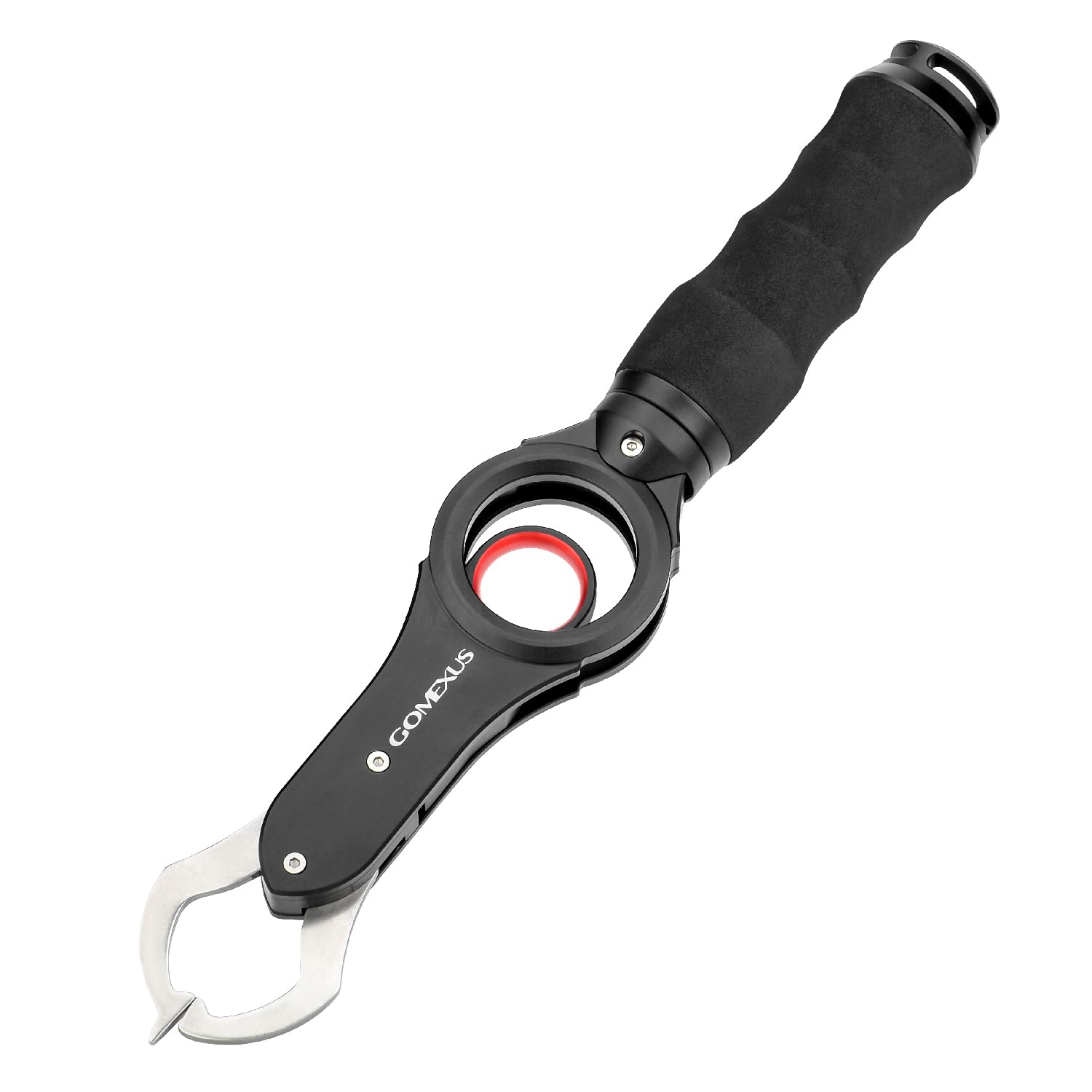 GOMEXUS fish lip gripper front view for easy handling on boats.