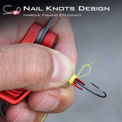 Hidden nail knot tool under the wings for fly fishing