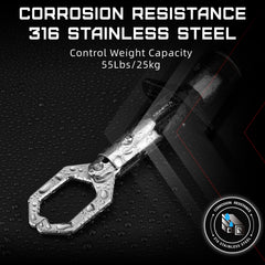 360° rotating jaw design for easy handling
