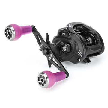 Close-up of 100mm power handle for Curado SLX Tranx and Tatula reels