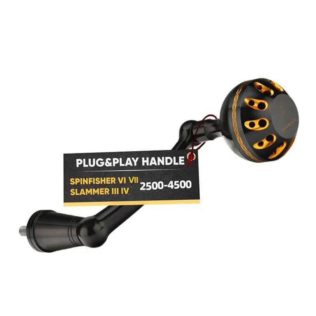 GOMEXUS power handle black 65mm for Penn Spinfisher improves grip and control
