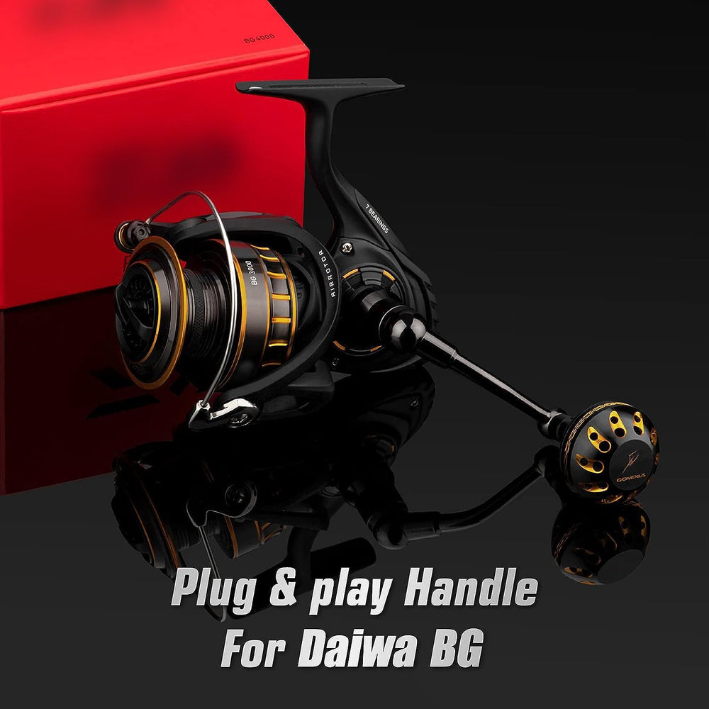 GOMEXUS power handle installation in 10 seconds for quick reel upgrades.