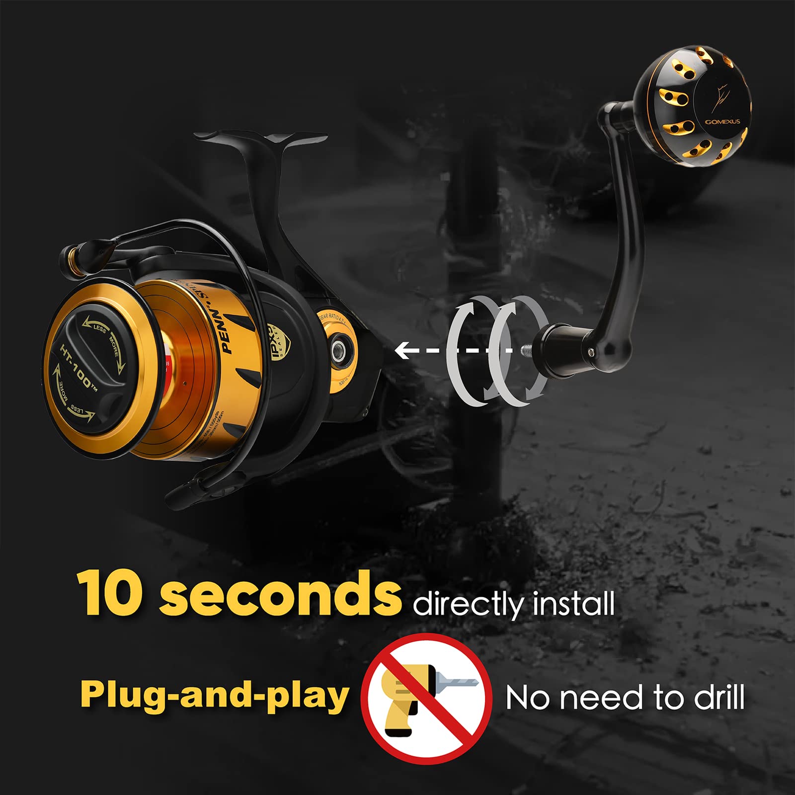 GOMEXUS power handle round knob offers ergonomic grip for comfort