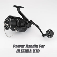 Close-up of GOMEXUS aluminum power handle with round grip knob