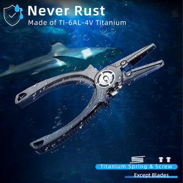 Close-up of side cutters on Gomexus titanium pliers