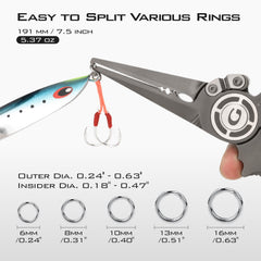 Ergonomic ultralight titanium fishing pliers