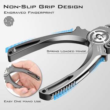 GOMEXUS pliers with Kevlar lanyard for secure access on deck or shore