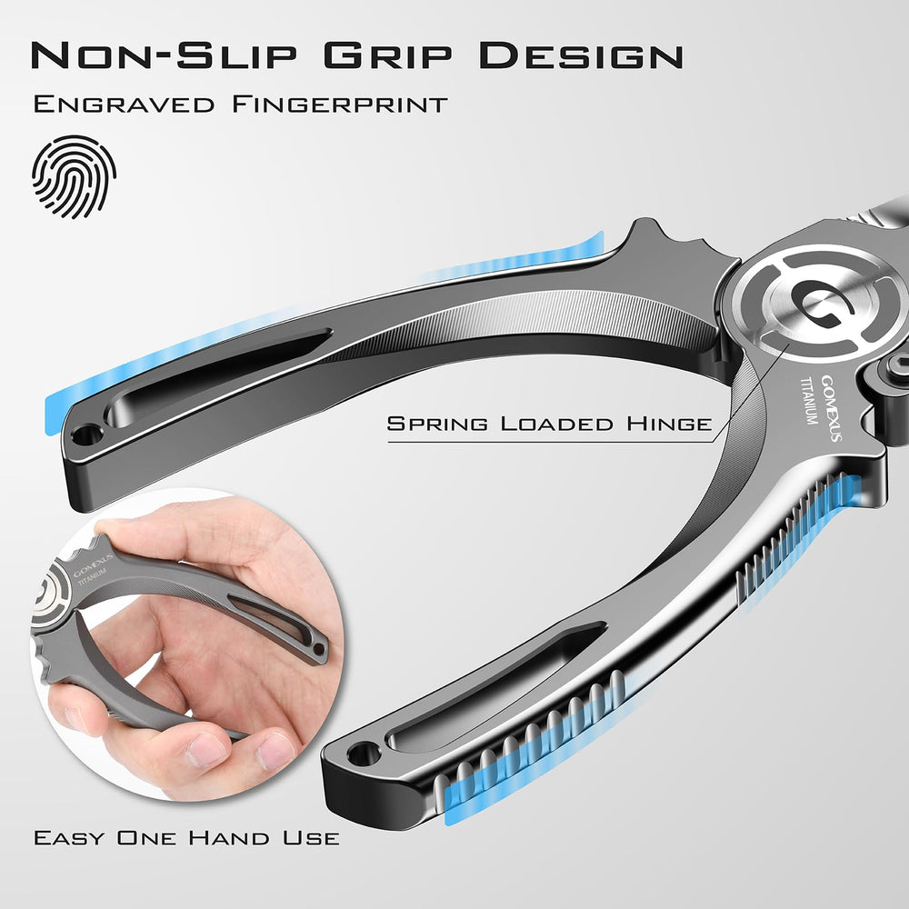 GOMEXUS pliers with Kevlar lanyard for secure access on deck or shore