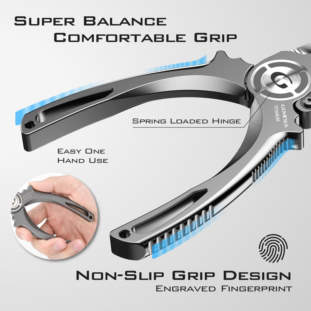Saltwater-ready titanium fishing pliers