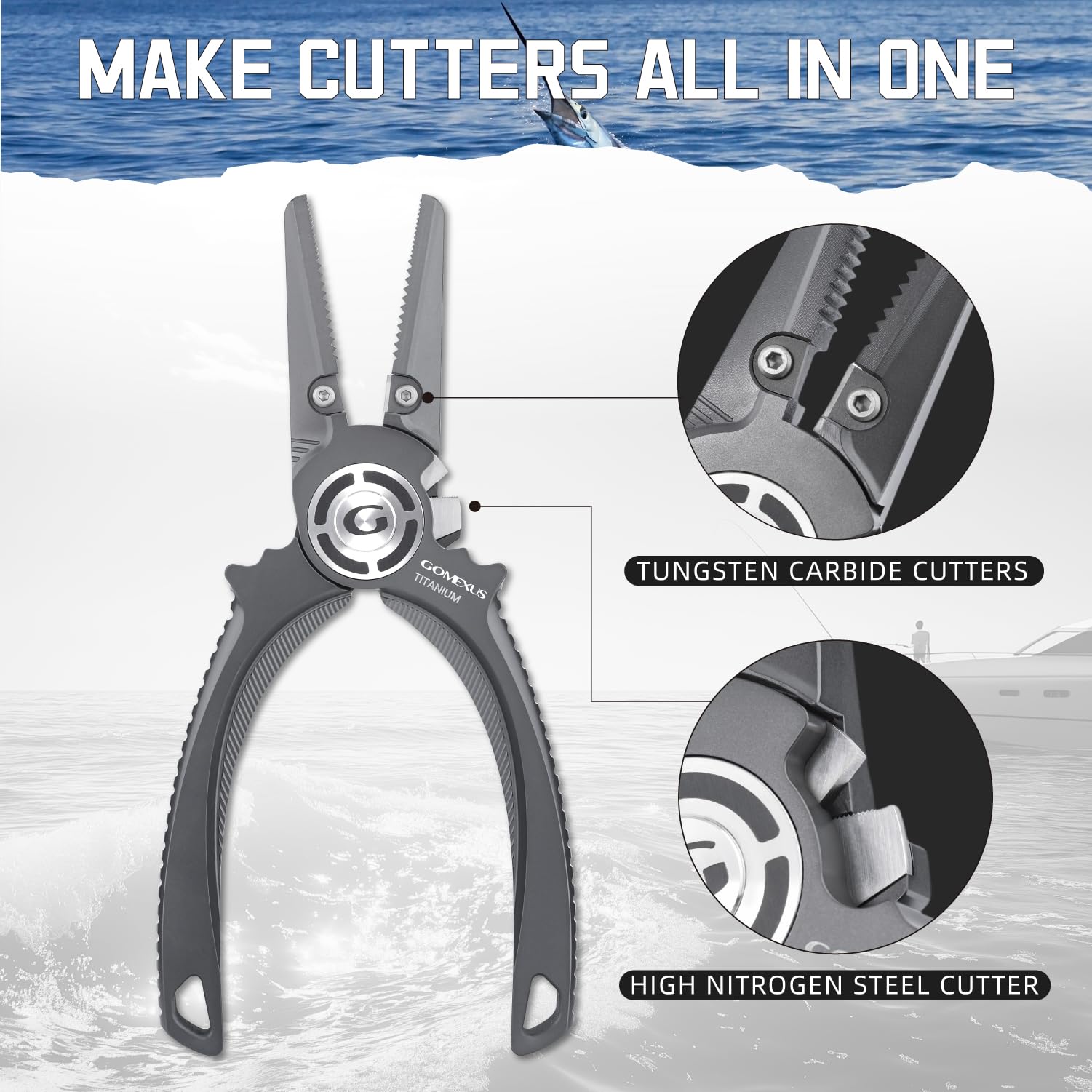 Gomexus pliers with leather sheath