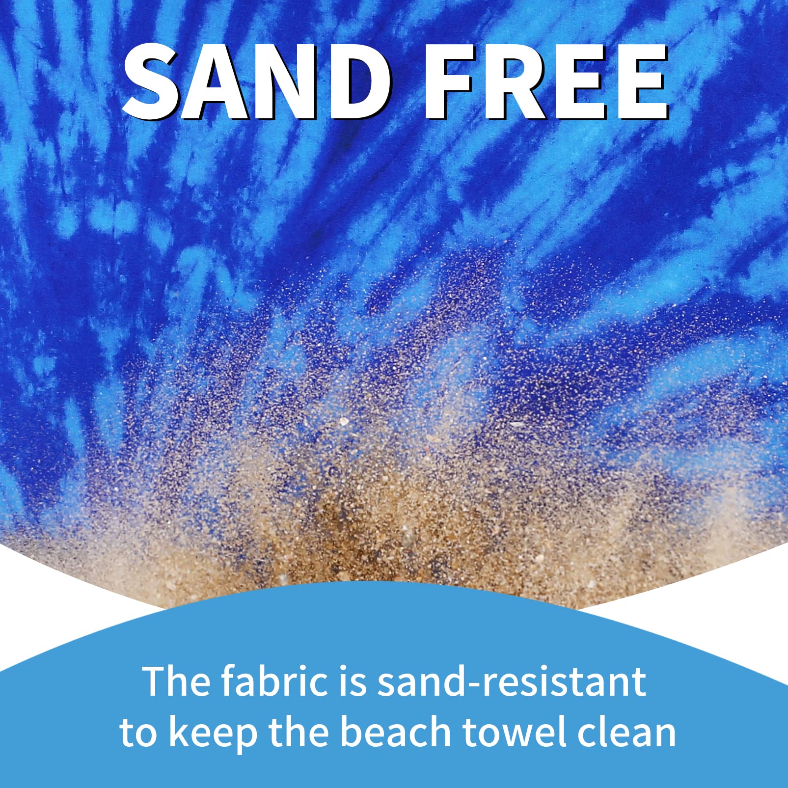 Gomust sand-free microfiber towel helps stay clean on the beach