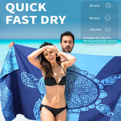 Gomust microfiber towel dries quickly for easy transitions after swimming.
