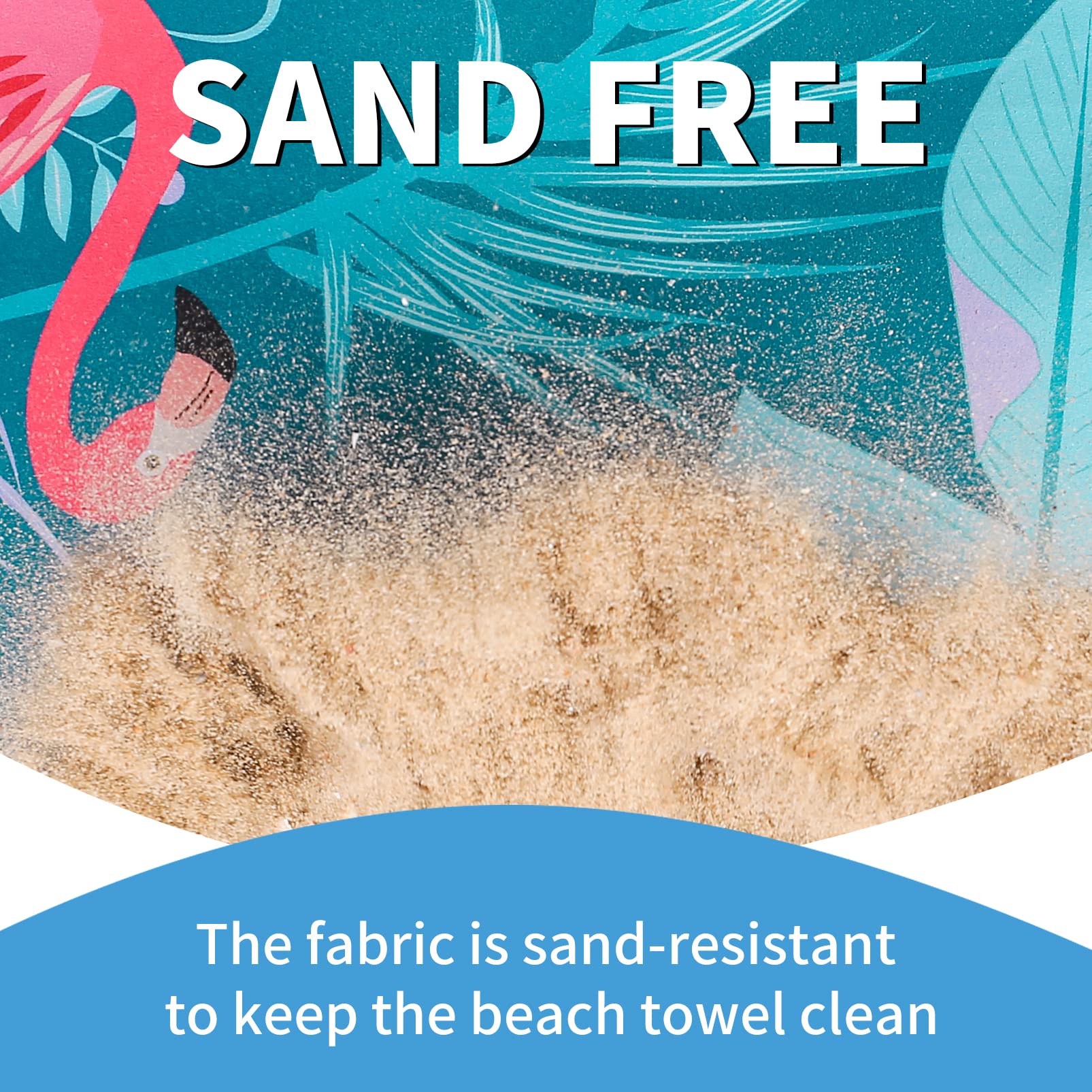 Gomust large-71x32-inch towel folded for compact packing.