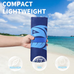 Gomust beach towel quick-dry microfiber keeps you dry after swimming.